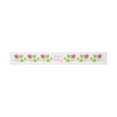 Bandeau De Faire-part Branche avec fleurs de cerisier rose mariage de pr (Plat)