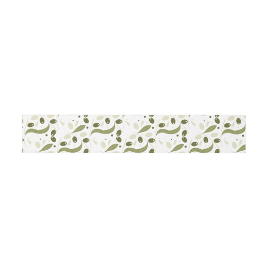 Bandeau De Faire-part Branche d'olivier et Feuilles Motif sans soudure (Plat)