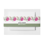 Bandeau De Faire-part Branches avec verdure et fleurs blanches mariage (Devant Example)