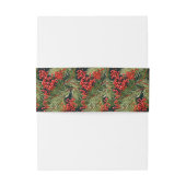 Bandeau De Faire-part Branches botaniques de Noël et baies (Dos Example)