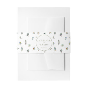 Bandeau De Faire-part Branches d'olivier Boho Toscan Mariage Belly Band