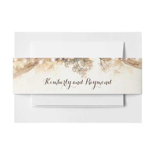 Bandeau De Faire-part Branches et lumières de l'arbre rustique (Devant Example)