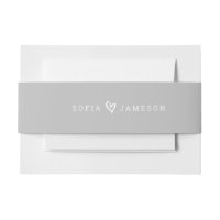 BRIDE & GROOM COEUR type moderne gris pâle