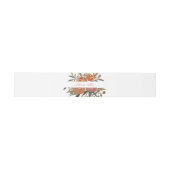 Bandeau De Faire-part Bright Peach et Orange Floral Mariage (Plat)