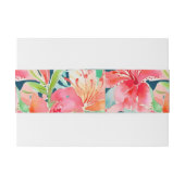 Bandeau De Faire-part Bright Tropical Floral Mariage (Dos exemple)