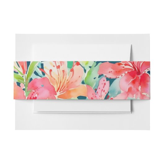Bandeau De Faire-part Bright Tropical Floral Mariage (Devant Example)