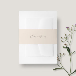 Bandeau De Faire-part Brosse Mariage de script chic et simple