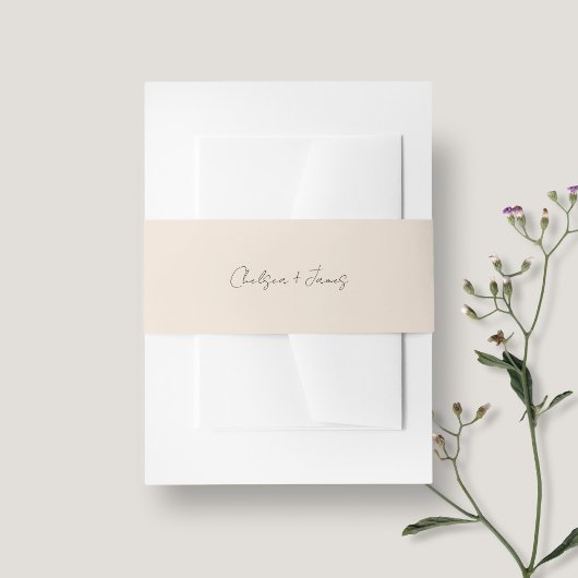 Bandeau De Faire-part Brosse | Mariage de script chic et simple
