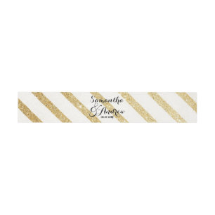 Bandeau De Faire-part Brosses modernes bandes or mariage