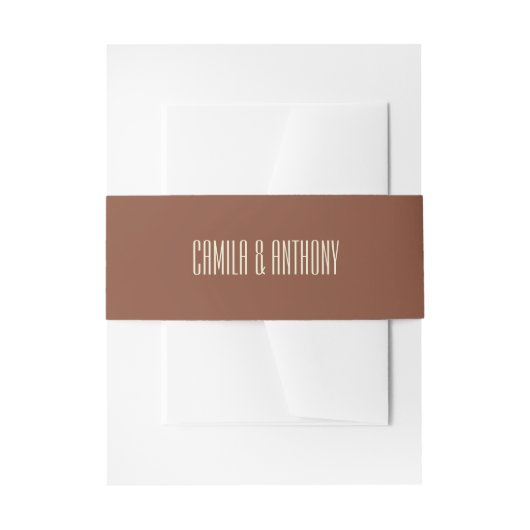 Bandeau De Faire-part Brown beige (Devant example)