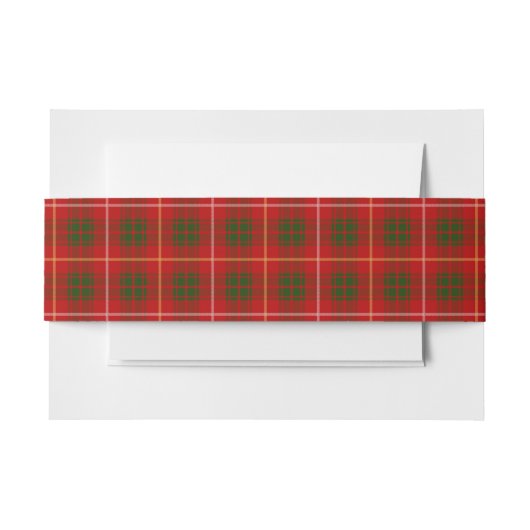 Bandeau De Faire-part Bruce Scottish Tartan Belly Band (Devant Example)