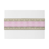 Bandeau De Faire-part Brûlon rose rustique et dentelle (Dos exemple)