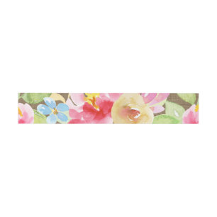 Bandeau De Faire-part Burlap & Boho Artistic Aquarelle Superposition Flo