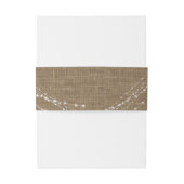 Bandeau De Faire-part Burlap & Light Strings You are Invité Typographie (Dos Example)