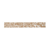 Bandeau De Faire-part Burlap Mariage Rustique Kraft Lace Faux Texture (Plat)