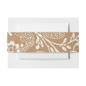 Bandeau De Faire-part Burlap Mariage Rustique Kraft Lace Faux Texture (Devant Example)