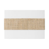 Bandeau De Faire-part Burlap Mariage rustique Monogramme Faux Photo Text (Dos exemple)