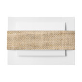 Bandeau De Faire-part Burlap Rustic Mariage Faux Photo Texture (Devant Example)