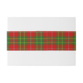 Bandeau De Faire-part Burnett Scottish Tartan Belly Band (Dos exemple)