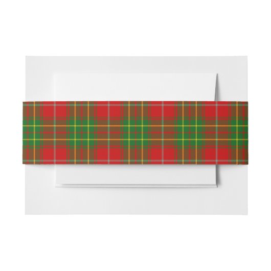 Bandeau De Faire-part Burnett Scottish Tartan Belly Band (Devant Example)