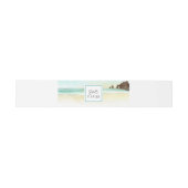Bandeau De Faire-part Cabo San Lucas Mexique Aquarelle Monogramme Mariag (Plat)