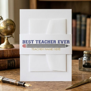 Bandeau De Faire-part Cadeau personnalisé Meilleur Enseignant - Cadeau p