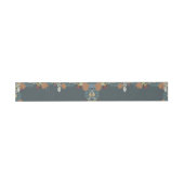 Bandeau De Faire-part Cadre d'art populaire en bleu Brown (Plat)