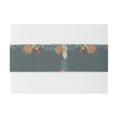 Bandeau De Faire-part Cadre d'art populaire en bleu Brown (Dos exemple)