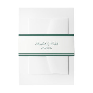 Bandeau De Faire-part Cadre de mariage élégant classique vert foncé bord