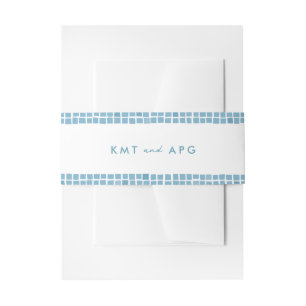 Bandeau De Faire-part Cadre grec de mariage simple avec des initiales en