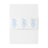 Bandeau De Faire-part Cage d'oiseau bleu art mariage ceinture (Dos Example)