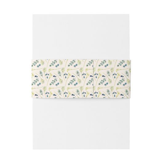 Bandeau De Faire-part Calla Lily et Eucalyptus blancs (Dos Example)