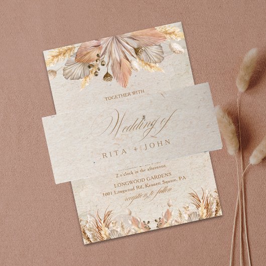 Bandeau De Faire-part Calligraphie Automne Boho Script Mariage