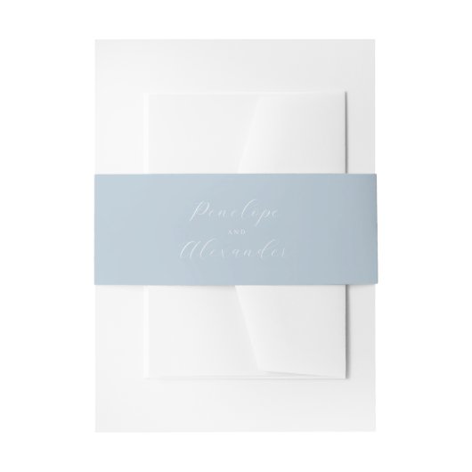 Bandeau De Faire-part Calligraphie Bleue Sérène (Devant example)