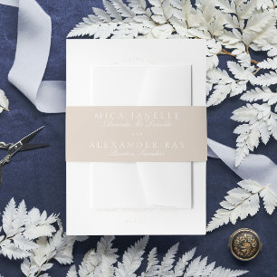 Bandeau De Faire-part Calligraphie classique rose pâle Mariage officiel