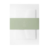 Bandeau De Faire-part Calligraphie de script moderne sauge mariage vert (Devant example)