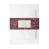 Bandeau De Faire-part Calligraphie d'or romantique Mariage floral Bourgo (Devant example)