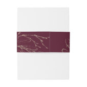 Bandeau De Faire-part Calligraphie d'or romantique Mariage floral Bourgo (Dos Example)