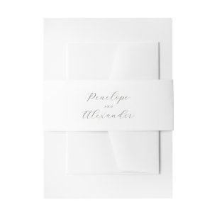 Bandeau De Faire-part Calligraphie élégante gris-vert