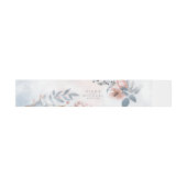 Bandeau De Faire-part Calligraphie Floral Mariage Blue ID771 (Plat)
