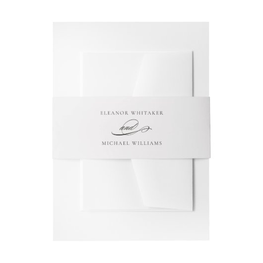 Bandeau De Faire-part Calligraphie | Mariage Blanc Cassé (Devant example)