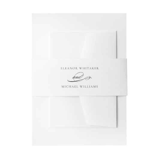 Bandeau De Faire-part Calligraphie | Mariage de Luxe (Devant example)