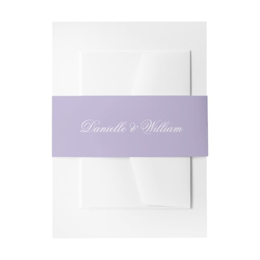 Bandeau De Faire-part Calligraphie Mariage lavande Simple Script violet (Devant example)