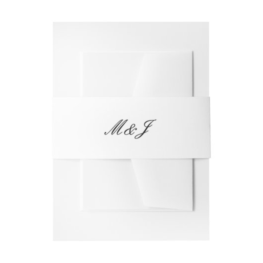 Bandeau De Faire-part Calligraphie moderne Mariage noir et blanc (Devant example)