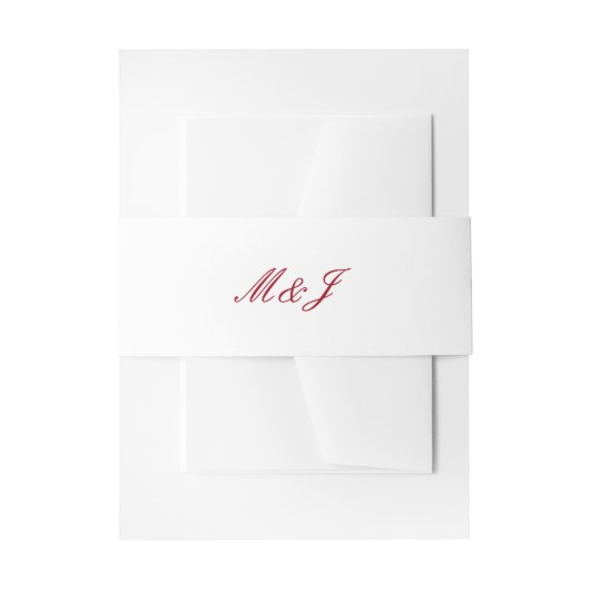 Bandeau De Faire-part Calligraphie moderne Mariage rouge (Devant example)