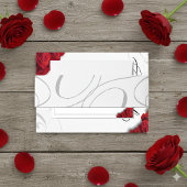 Bandeau De Faire-part Calligraphie Romantique Tourbillons Gris