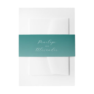 Bandeau De Faire-part Calligraphie Turquoise Sérénité