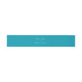 Bandeau De Faire-part Calligraphie Turquoise Sérénité (Plat)