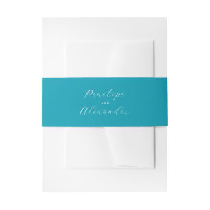 Bandeau De Faire-part Calligraphie Turquoise Sérénité