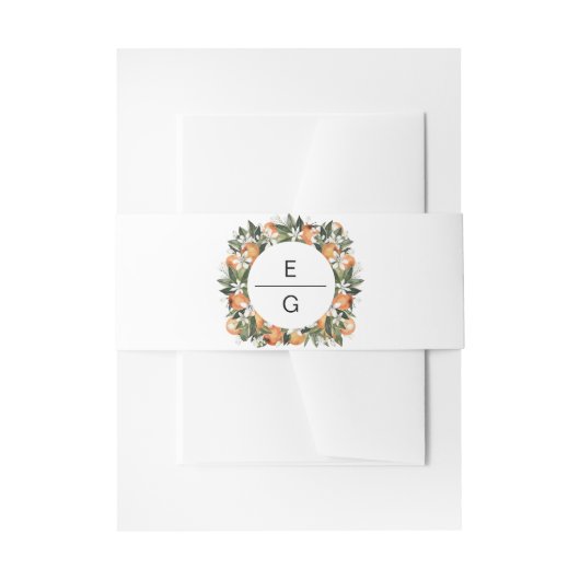 Bandeau De Faire-part Calliope - Aquarelle Orange Blossom Citrus (Devant example)